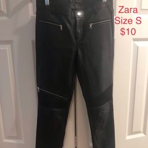 ZARA, FAUX LEATHER PANTS